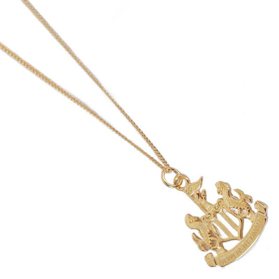 Newcastle United FC 18ct Gold Plated on Silver Pendant & Chain - Gift Arch