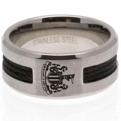 Newcastle United FC Black Inlay Ring Large - Gift Arch