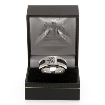 Newcastle United FC Black Inlay Ring Large - Gift Arch
