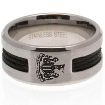 Newcastle United FC Black Inlay Ring Small - Gift Arch