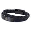 Newcastle United FC Black IP Leather Bracelet - Gift Arch