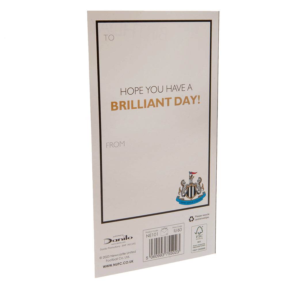 Newcastle United FC Crest Birthday Card - Gift Arch