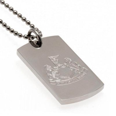 Newcastle United FC Engraved Dog Tag & Chain - Gift Arch