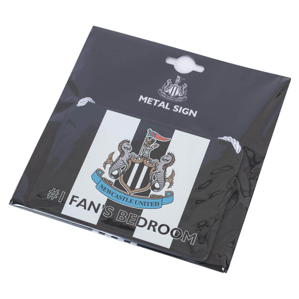 Newcastle United FC No1 Fan Stripe Bedroom Sign - Gift Arch