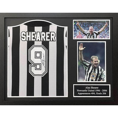 Newcastle United FC Shearer Signed Shirt (Framed) - Gift Arch