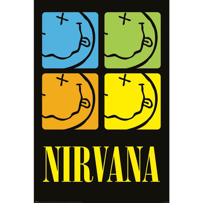 Nirvana Poster Smiley Squares 260 - Gift Arch