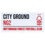 Nottingham Forest FC White Street Sign - Gift Arch