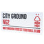 Nottingham Forest FC White Street Sign - Gift Arch