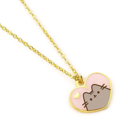 Pusheen Gold Plated Heart Necklace - Gift Arch
