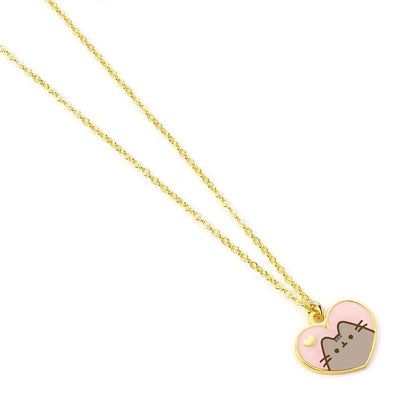 Pusheen Gold Plated Heart Necklace - Gift Arch