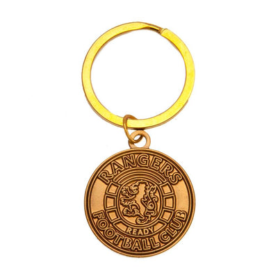 Rangers FC Antique Gold Ready Crest Keyring - Gift Arch