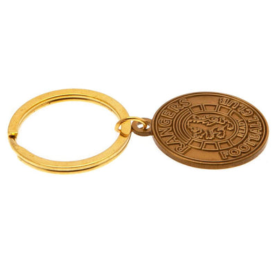 Rangers FC Antique Gold Ready Crest Keyring - Gift Arch