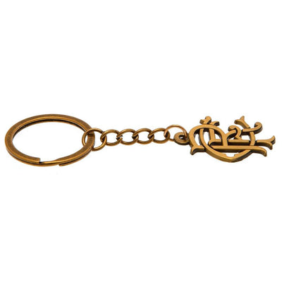 Rangers FC Antique Gold Scroll Crest Keyring - Gift Arch