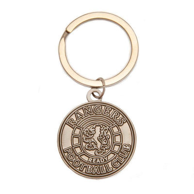 Rangers FC Antique Silver Ready Crest Keyring - Gift Arch