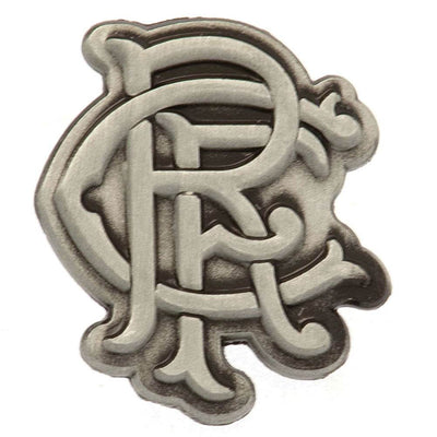 Rangers FC Antique Silver Scroll Crest Badge - Gift Arch