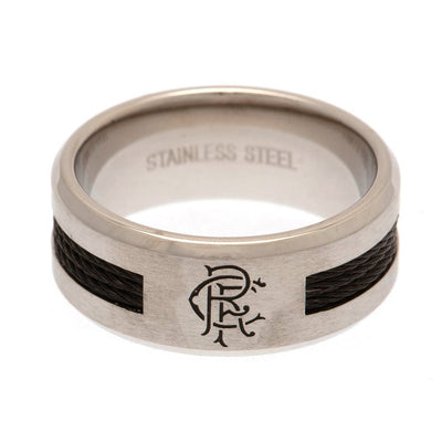 Rangers FC Black Inlay Ring Large - Gift Arch