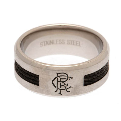 Rangers FC Black Inlay Ring Medium - Gift Arch