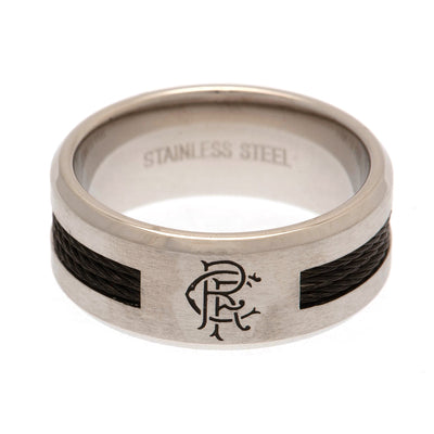 Rangers FC Black Inlay Ring Small - Gift Arch