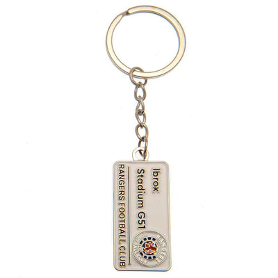 Rangers FC Embossed Street Sign Keyring - Gift Arch