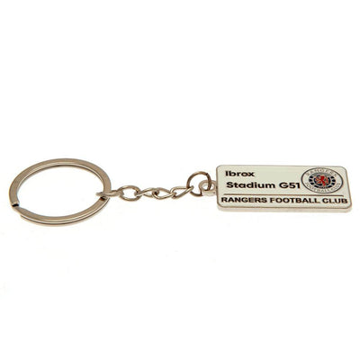 Rangers FC Embossed Street Sign Keyring - Gift Arch