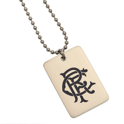 Rangers FC Enamel Crest Dog Tag & Chain - Gift Arch