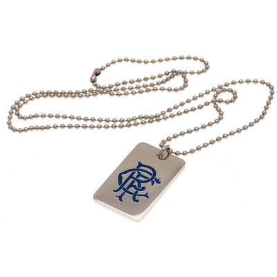 Rangers FC Enamel Crest Dog Tag & Chain - Gift Arch