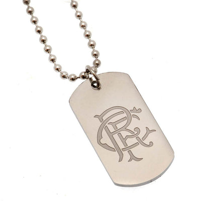 Rangers FC Engraved Dog Tag & Chain - Gift Arch