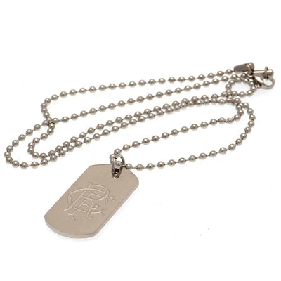 Rangers FC Engraved Dog Tag & Chain - Gift Arch