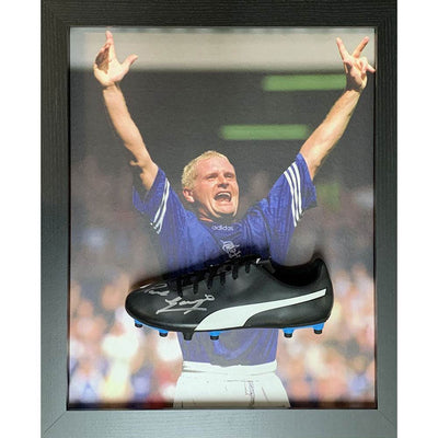 Rangers FC Gascoigne Signed Boot (Framed) - Gift Arch