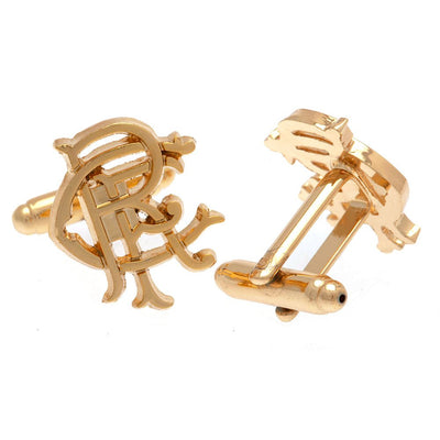 Rangers FC Gold Plated Scroll Crest Cufflinks - Gift Arch