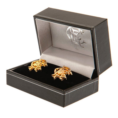 Rangers FC Gold Plated Scroll Crest Cufflinks - Gift Arch