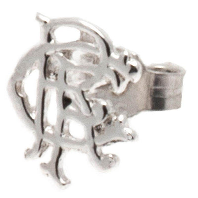 Rangers FC Scroll Crest Sterling Silver Stud Earring - Gift Arch