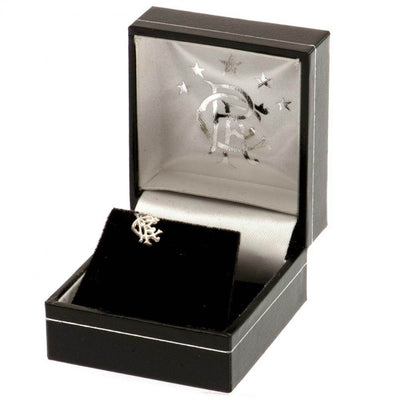 Rangers FC Scroll Crest Sterling Silver Stud Earring - Gift Arch