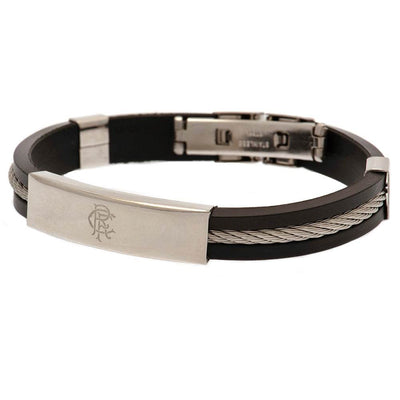 Rangers FC Silver Inlay Silicone Bracelet - Gift Arch