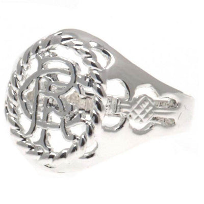 Rangers FC Silver Plated Crest Ring Large - Gift Arch