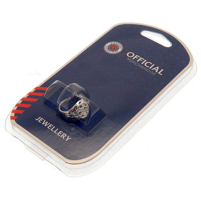 Rangers FC Silver Plated Crest Ring Large - Gift Arch
