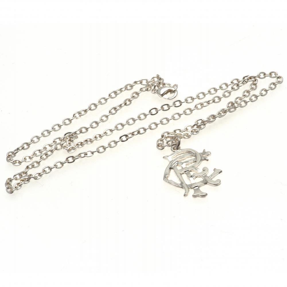 Rangers FC Silver Plated Pendant & Chain - Gift Arch