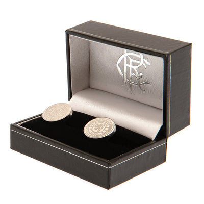 Rangers FC Stainless Steel Formed Ready Crest Cufflinks - Gift Arch