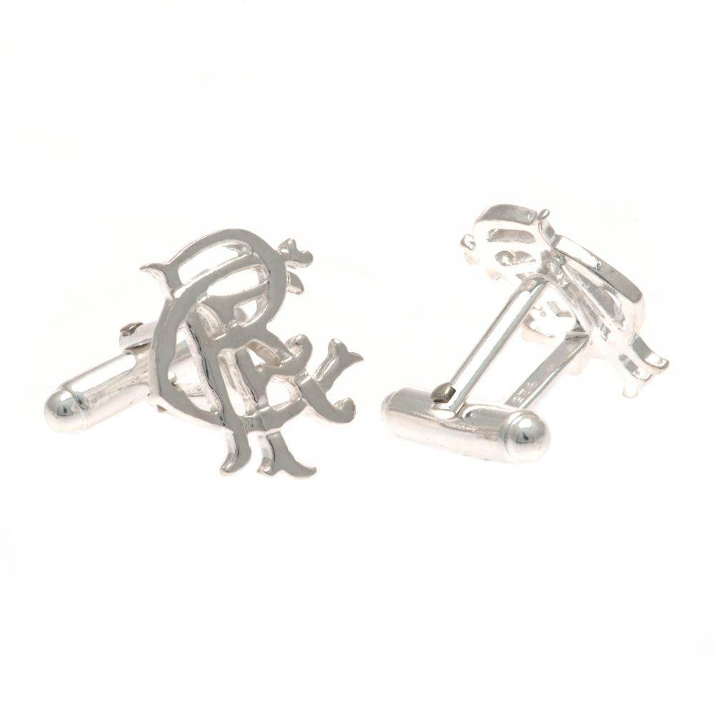 Rangers FC Sterling Silver Scroll Crest Cufflinks - Gift Arch