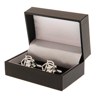 Rangers FC Sterling Silver Scroll Crest Cufflinks - Gift Arch
