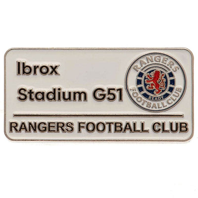 Rangers FC Street Sign Badge - Gift Arch