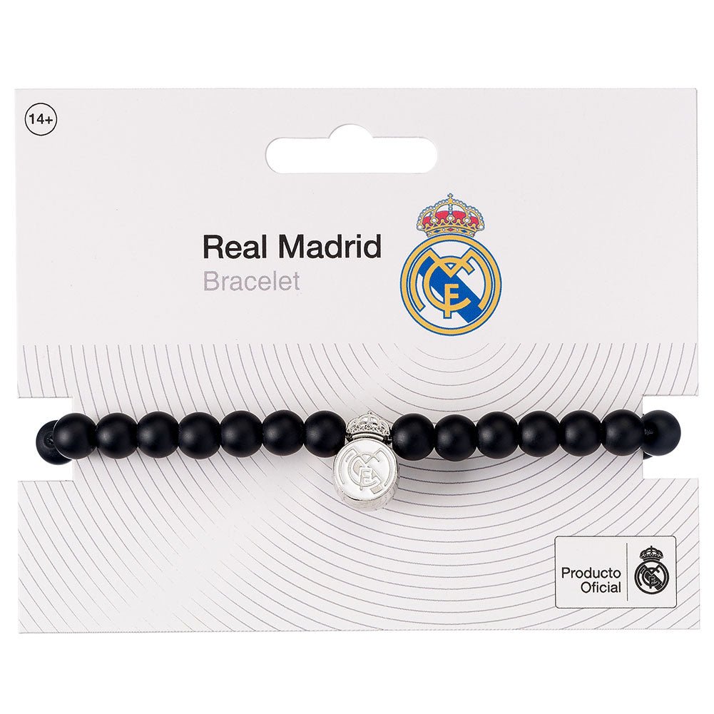 Real Madrid FC Black Bead Bracelet - Gift Arch