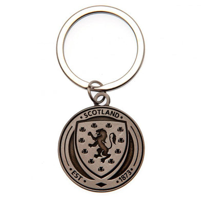 Scottish FA Antique Silver Crest Keyring - Gift Arch
