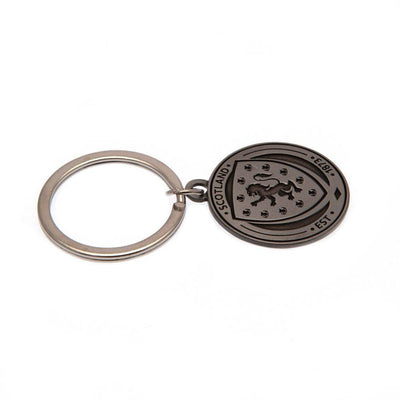Scottish FA Antique Silver Crest Keyring - Gift Arch