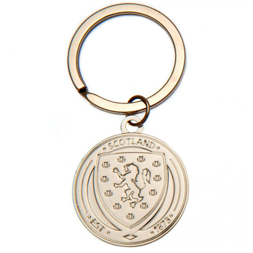 Scottish FA Silver Plated Crest Keyring - Gift Arch