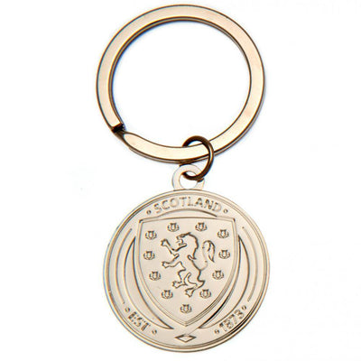 Scottish FA Silver Plated Crest Keyring - Gift Arch