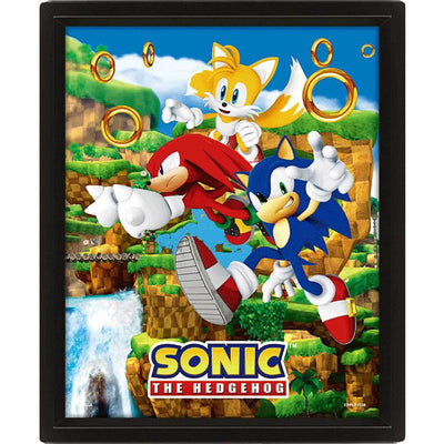 Sonic The Hedgehog Framed 3D Picture - Gift Arch
