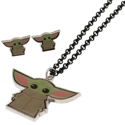 Star Wars: The Mandalorian Fashion Jewellery Necklace & Earring Set - Gift Arch