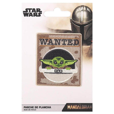 Star Wars: The Mandalorian Iron-On Patch Wanted - Gift Arch
