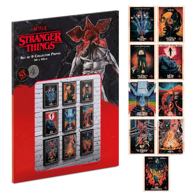 Stranger Things 4 Set of 9 Collector Prints - Gift Arch